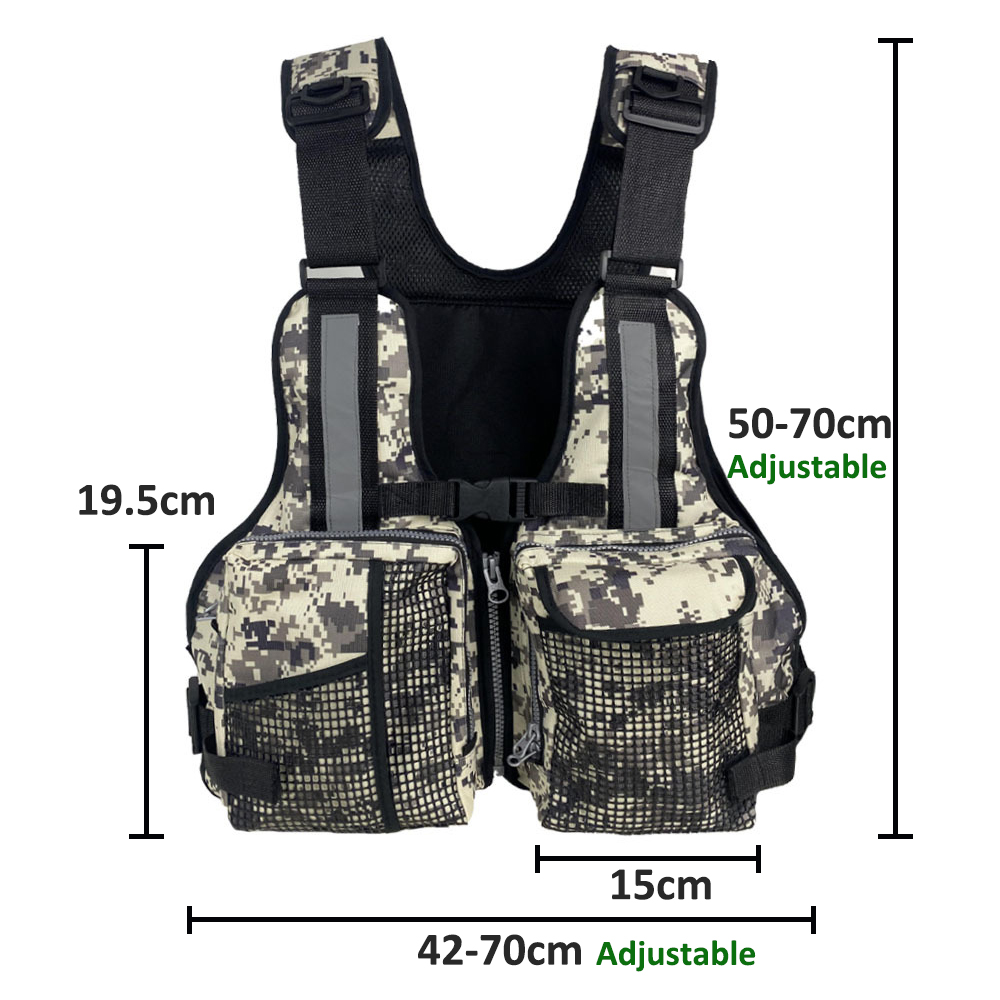 Fishing Equipment In - Outdoor-Anglerweste mit mehreren Taschen, atmungsaktive, langlebige