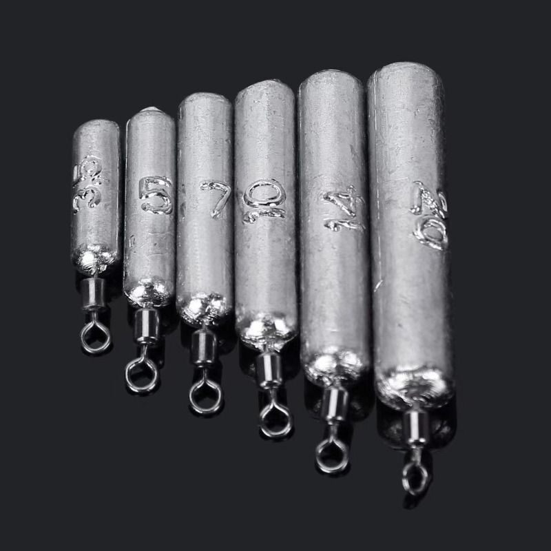 Fishing Equipment On Sale - 15 Stück/Set Drop-Shot-Sinker 3,5g/5g/7g/10g/14g/20g Zylindrische Röhrenbleie