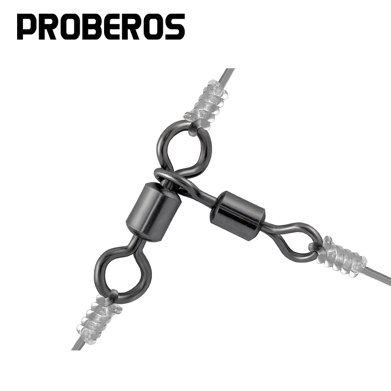 Fishing Equipment Hook - PRO BEROS 50 Stück 3-Wege-Wirbel, Fasswels,